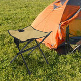 Maxbell Fishing Chair Footrest Aluminum Foldable Footstool for Beach Camping Hiking Khaki