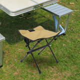 Maxbell Fishing Chair Footrest Aluminum Foldable Footstool for Beach Camping Hiking Khaki