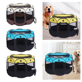 Maxbell Oxford Cloth Foldable Pet Playpen Zippered Mesh for Rabbit Kitten Cat Coffee Beige