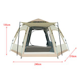 Maxbell Camping Tent Automatic Setup Sun Protection with Carry Bag for Climbing 240cmx210cmx135cm