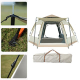 Maxbell Camping Tent Automatic Setup Sun Protection with Carry Bag for Climbing 240cmx210cmx135cm