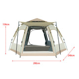 Maxbell Camping Tent Automatic Setup Sun Protection with Carry Bag for Climbing 280cmx240cmx158cm
