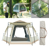Maxbell Camping Tent Automatic Setup Sun Protection with Carry Bag for Climbing 280cmx240cmx158cm