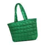 Maxbell Quilted Shoulder Bag Lightweight Handbag Soft for Daily Wear Work Dating Green