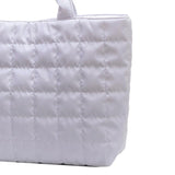 Maxbell Quilted Shoulder Bag Lightweight Handbag Soft for Daily Wear Work Dating White