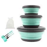 Maxbell Collapsible Bowl Multifunctional Camping Bowl for Kitchen Backpacking Office Green