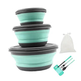 Maxbell Collapsible Bowl Multifunctional Camping Bowl for Kitchen Backpacking Office Green