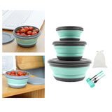 Maxbell Collapsible Bowl Multifunctional Camping Bowl for Kitchen Backpacking Office Green