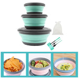 Maxbell Collapsible Bowl Multifunctional Camping Bowl for Kitchen Backpacking Office Green