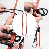 Maxbell 6mm Prusik Cord 120cm Length Knot Rope Braided Lanyard for Climbing Arborist Red