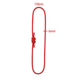 Maxbell 6mm Prusik Cord 120cm Length Knot Rope Braided Lanyard for Climbing Arborist Red