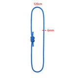 Maxbell 6mm Prusik Cord 120cm Length Knot Rope Braided Lanyard for Climbing Arborist Blue