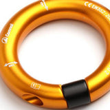 Maxbell Outdoor 24kN Aluminum Alloy Rappel Ring Arborist Rescue Hammock Pack Caving Aureate