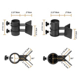 Maxbell 2Pcs Parasol Base Metal Clamp Courtyard Fishing Pole Umbrella Holder Stand