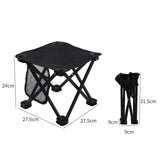 Maxbell Folding Chair Lightweight Stool Camping Stool for Beach Picnic Outdoor black medium