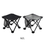 Maxbell Folding Chair Lightweight Stool Camping Stool for Beach Picnic Outdoor black medium