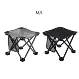 Maxbell Folding Chair Lightweight Stool Camping Stool for Beach Picnic Outdoor black medium
