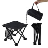 Maxbell Folding Chair Lightweight Stool Camping Stool for Beach Picnic Outdoor black medium