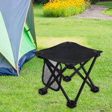 Maxbell Folding Chair Lightweight Stool Camping Stool for Beach Picnic Outdoor black medium