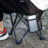 Maxbell Folding Chair Lightweight Stool Camping Stool for Beach Picnic Outdoor black large