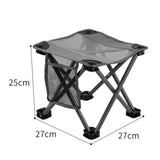 Maxbell Folding Chair Lightweight Stool Camping Stool for Beach Picnic Outdoor grey medium