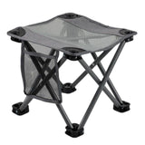 Maxbell Folding Chair Lightweight Stool Camping Stool for Beach Picnic Outdoor grey medium