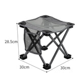 Maxbell Folding Chair Lightweight Stool Camping Stool for Beach Picnic Outdoor grey large