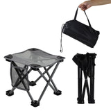 Maxbell Folding Chair Lightweight Stool Camping Stool for Beach Picnic Outdoor grey large