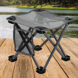 Maxbell Folding Chair Lightweight Stool Camping Stool for Beach Picnic Outdoor grey large