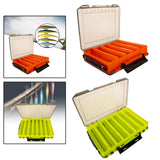 Maxbell Fishing Lure Tackle Box Fishing Bait Box Tackle Storage Box Case Container Orange 20.5x17x5cm