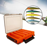 Maxbell Fishing Lure Tackle Box Fishing Bait Box Tackle Storage Box Case Container Orange 20.5x17x5cm