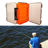 Maxbell Fishing Lure Tackle Box Fishing Bait Box Tackle Storage Box Case Container Orange 20.5x17x5cm