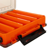 Maxbell Fishing Lure Tackle Box Fishing Bait Box Tackle Storage Box Case Container Orange 20.5x17x5cm