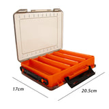 Maxbell Fishing Lure Tackle Box Fishing Bait Box Tackle Storage Box Case Container Orange 20.5x17x5cm