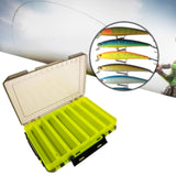 Maxbell Fishing Lure Tackle Box Fishing Bait Box Tackle Storage Box Case Container Yellow 27x19x5cm