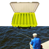 Maxbell Fishing Lure Tackle Box Fishing Bait Box Tackle Storage Box Case Container Yellow 27x19x5cm