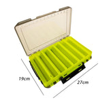 Maxbell Fishing Lure Tackle Box Fishing Bait Box Tackle Storage Box Case Container Yellow 27x19x5cm