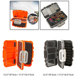 Maxbell Portable Fishing Tackle Box Organizer Storage Equipment Fishing Lure Tool Orange 12.5x10x5cm