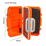 Maxbell Portable Fishing Tackle Box Organizer Storage Equipment Fishing Lure Tool Orange 12.5x10x5cm