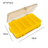 Maxbell Fishing Tackle Box Double Sided Trays Container Equipment Accessories Tool Yellow