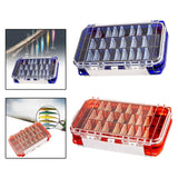 Maxbell Multi Functional Waterproof Fishing Tackle Box Double Sided Equipment Gear Blue