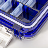 Maxbell Multi Functional Waterproof Fishing Tackle Box Double Sided Equipment Gear Blue