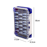 Maxbell Multi Functional Waterproof Fishing Tackle Box Double Sided Equipment Gear Blue