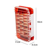 Maxbell Multi Functional Waterproof Fishing Tackle Box Double Sided Equipment Gear Red