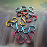 Maxbell Carabiners Hook Heavy Duty Small Snap Hook for Outdoor Sports Hiking Camping Blue