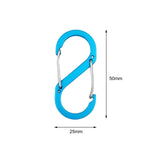 Maxbell Carabiners Hook Heavy Duty Small Snap Hook for Outdoor Sports Hiking Camping Blue