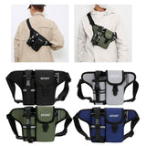 Maxbell Fanny Pack Waist Bag Sling Bag Fashion Chest Bag for Trekking Camping Phone Black