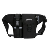 Maxbell Fanny Pack Waist Bag Sling Bag Fashion Chest Bag for Trekking Camping Phone Black