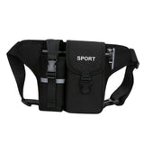 Maxbell Fanny Pack Waist Bag Sling Bag Fashion Chest Bag for Trekking Camping Phone Black