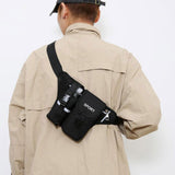 Maxbell Fanny Pack Waist Bag Sling Bag Fashion Chest Bag for Trekking Camping Phone Black